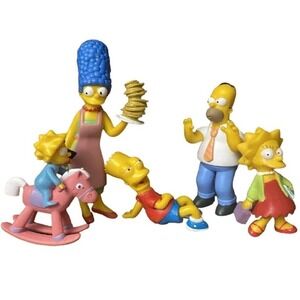 The Simpsons Movie Family Set Of 5 Figures 2007 Homer Marge Bart Lisa Maggie